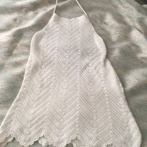 Like new intermix halter top cotton crochet small